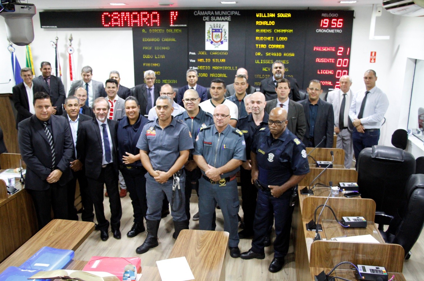 Homenagem aos Bombeiros e Guarda Municipal